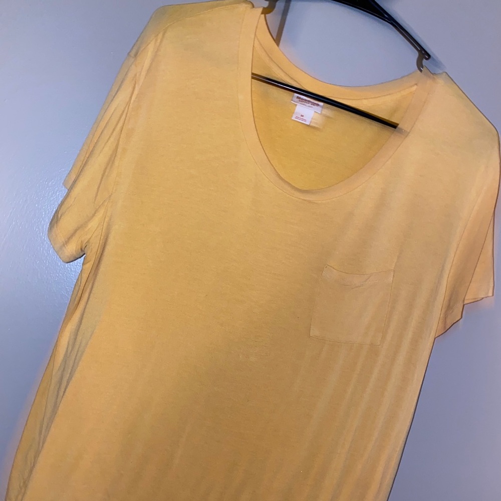Yellow Short Sleeve Stretchy Shirt